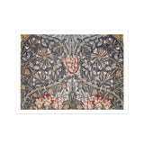 Honeysuckle - William Morris Floral Art Print / Canvas, 16x12’’ / 41x31cm / Unframed / White Border, Posters Prints & Visual Artwork, Toby