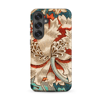 Honeysuckle - William Morris Phone Case Samsung Galaxy S25 Plus / Matte Detailed Floral Design Cream Red Teal Morris’s Botanical Reverie,