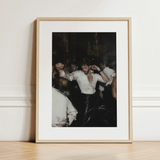 Hooked - Circuit Gay Afterparty Art Print / Canvas Framed Black-and-white Photograph Man Elegant Dimly Lit Room Underground, Prints