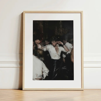 Hooked - Circuit Gay Afterparty Art Print / Canvas Framed Black-and-white Photograph Man Elegant Dimly Lit Room Underground, Prints