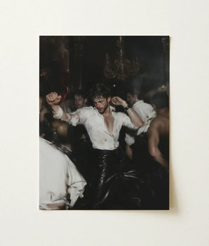 Framed Photograph Man White Shirt Black Pants Energetically Circuit Gay Underground, Art, Print