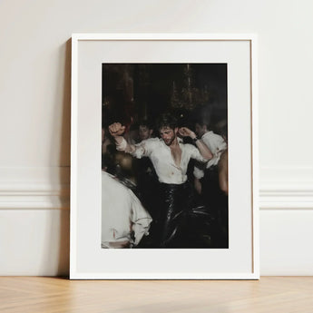 Hooked - Circuit Gay Afterparty Art Print / Canvas White-framed Man Open White Shirt Shiny Underground, Prints