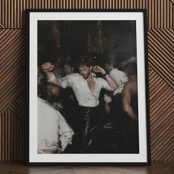 Hooked – Circuit Gay Afterparty Kunstdruck / Leinwand, 24x32’’ / 61x81cm / Schwarzer Rahmen / Passepartout, Poster Drucke & visuelle Kunstwerke, Toby Leon