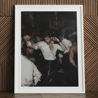 Hooked – Circuit Gay Afterparty Kunstdruck / Leinwand, 24x32’’ / 61x81cm / Weißer Rahmen / Passepartout, Poster Drucke & visuelle Kunstwerke, Toby Leon