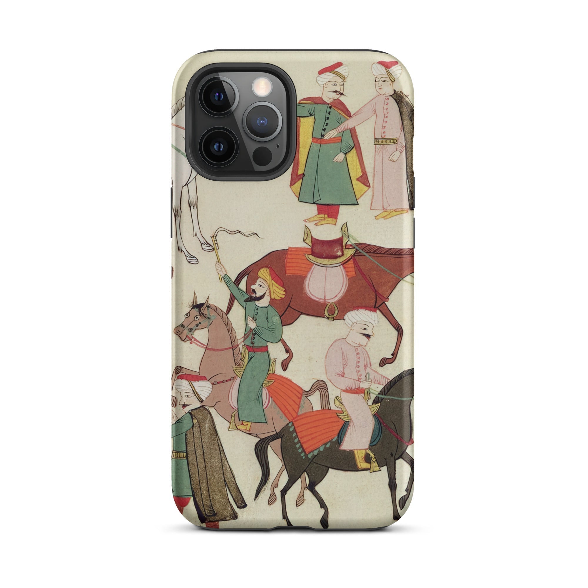 A Horse Market - Islamic School Iphone Case, 12 Pro Max / Matte, Phone Case Historical Illustration