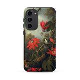 Hummingbird and Passionflowers - Martin Johnson Heade Phone Case Samsung Galaxy S23 Plus / Matte Phone Case Detailed Botanical Illustration