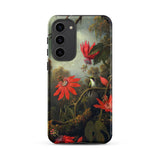 Hummingbird and Passionflowers - Martin Johnson Heade Phone Case Samsung Galaxy S23 Plus / Matte Detailed Botanical Illustration Vibrant