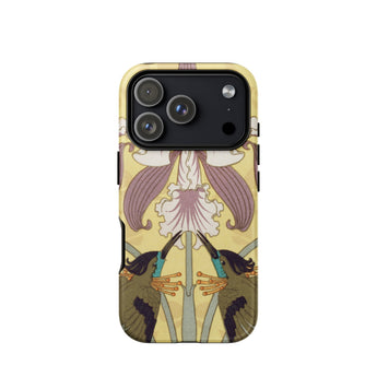 Hummingbirds and Orchids - Maurice Pillard Verneuil Iphone Case 17 Pro / Matte Iphone 12 Pro Max Case Floral Design Yellow Maurice Pillard