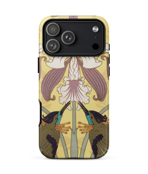 Iphone 17 Pro Max / Matte Hummingbirds and Orchids - Maurice Pillard Verneuil Case, Belle époque Treasure, Verneuil’s Oiseaux-mouches