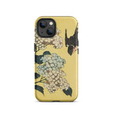 Hydrangea & Swallow - Hokusai Woodblock Art Phone Case, Iphone 13 / Matte, Mobile Cases, Toby Leon