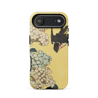 Hydrangea & Swallow - Hokusai Woodblock Art Phone Case, Iphone 17 Air / Matte, Mobile Cases, Toby Leon