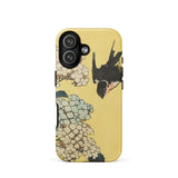 Hydrangea & Swallow - Hokusai Woodblock Art Phone Case, Iphone 17 / Matte, Mobile Cases, Toby Leon