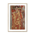 Hygieia - Gustav Klimt Ancient Goddess Art Print, Framed Painting Woman Golden Snake