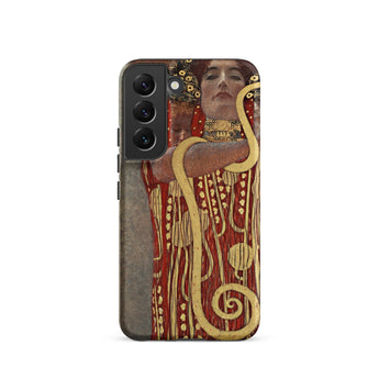 Hygieia - Gustav Klimt Greek Goddess Phone Case Samsung Galaxy S22 / Matte Red Gold Art Nouveau Phone Case Woman Ornate Gustav Klimt
