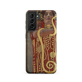 Hygieia - Gustav Klimt Greek Goddess Samsung Case, Galaxy S21 / Matte, Smartphone Case Classical Painting Woman Coiled Golden Snake