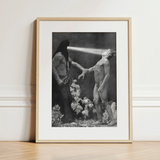Hypnosis - Sascha Schneider Art Print / Canvas, 12x16’’ / 31x41cm / Natural Frame / Matboard, Posters Prints & Visual Artwork, Toby Leon