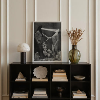 Hypnosis - Sascha Schneider Art Print / Canvas, Hypnotist Exudes Sculptural, Sascha Schneider Art Print, Invisible Current,