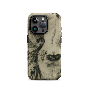 Hypocrisy - Felicien Rops Erotic Satire Phone Case Iphone 15 Pro / Matte Smartphone Case Sketch Design Felicien Rops Erotic, Erotic Satire,