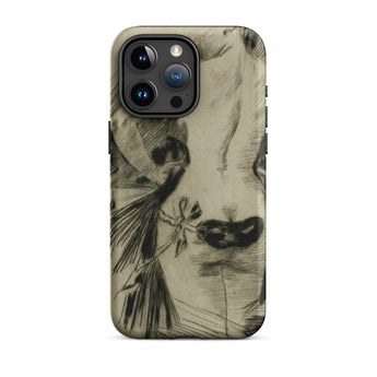 Hypocrisy - Felicien Rops Erotic Satire Phone Case Iphone 15 Pro Max / Matte Smartphone Case Sketched Design Felicien Rops Erotic, Erotic