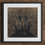 Ibeji - Stampa artistica di gemelli vittoriani gay neri / Tela, 12x12’’ / 31x31cm / Cornice / Matboard, Poster, stampe e arte visiva, Toby Leon
