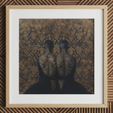 Ibeji - Stampa artistica di gemelli vittoriani gay neri / Tela, 12x12’’ / 31x31cm / Cornice naturale / Matboard, Poster, stampe e arte visiva, Toby
