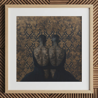 Ibeji - Stampa artistica di gemelli vittoriani gay neri / Tela, 12x12’’ / 31x31cm / Cornice naturale / Matboard, Poster, stampe e arte visiva, Toby