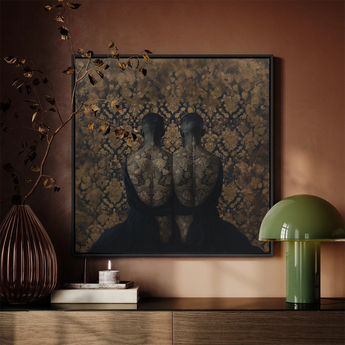 Ibeji - Stampa artistica di gemelli vittoriani gay neri / Tela, Poster, stampe e arte visiva, Toby Leon