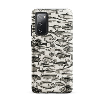 Ichthyology - Oliver Goldsmith Samsung Case, Galaxy S20 Fe / Matte, Black White Fish Pattern Phone Case