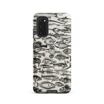 Ichthyology - Oliver Goldsmith Samsung Case, Galaxy S20 / Matte, Smartphone White Case Detailed Black Illustration Fish Species