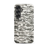 Ichthyology - Oliver Goldsmith Samsung Case, Galaxy S25 Plus / Matte, Smartphone Case Detailed Black White Illustration Fish Species