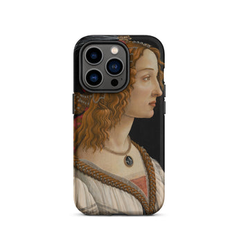 Geïdealiseerd portret van een dame - Sandro Botticelli Iphone Case, 14 Pro / Mat, Mobiele telefoonhoesjes, Toby Leon