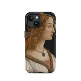Geïdealiseerd portret van een dame - Sandro Botticelli Iphone Case, 15 / Mat, Mobiele telefoonhoesjes, Toby Leon