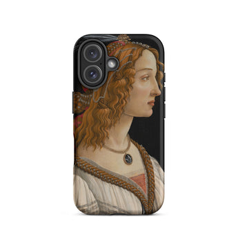 Geïdealiseerd portret van een dame - Sandro Botticelli Iphone Case, 16 / Mat, Mobiele telefoonhoesjes, Toby Leon