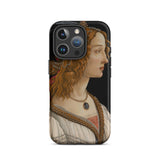 Geïdealiseerd portret van een dame - Sandro Botticelli Iphone Case, 16 Pro / Mat, Mobiele telefoonhoesjes, Toby Leon