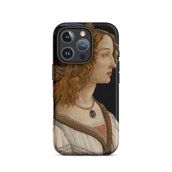 Geïdealiseerd portret van een dame - Sandro Botticelli Iphone Case, 16 Pro / Mat, Mobiele telefoonhoesjes, Toby Leon