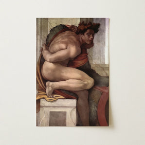 Ignudo - Michelangelo Divine Male Art Print / Canvas, 12x18’’ / 31x46cm / Unframed / no Border, Posters Prints & Visual Artwork, Toby Leon