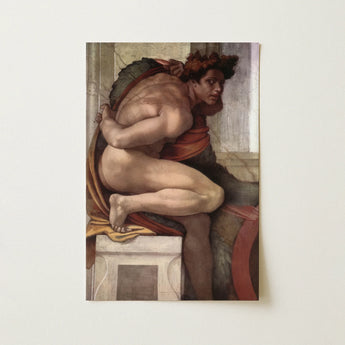 Ignudo - Michelangelo Divine Male Art Print / Canvas, 12x18’’ / 31x46cm / Unframed / no Border, Posters Prints & Visual Artwork, Toby Leon