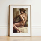 Ignudo - Michelangelo Drunkenness of Noah Art Print / Canvas, Noah Art Print, Caramelized Thunder, Myth Refuses