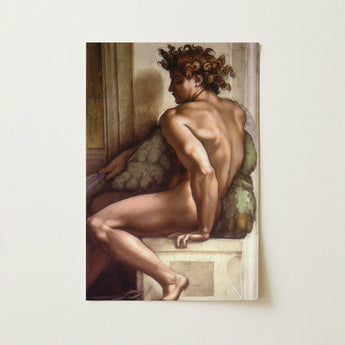 Ignudo - Michelangelo Drunkenness of Noah Art Print / Canvas, Noah Art Print, Caramelized Thunder, Myth Refuses