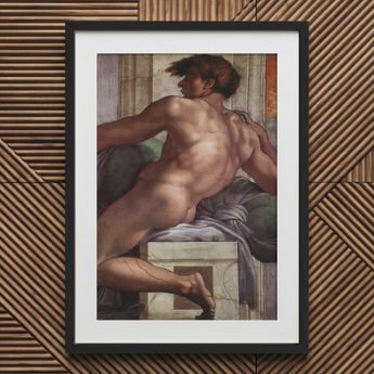 Ignudo - Michelangelo Male Nude Fresco Art Print / Canvas, Posters Prints & Visual Artwork, Toby Leon