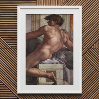Ignudo - Michelangelo Male Nude Fresco Art Print / Canvas, Posters Prints & Visual Artwork, Toby Leon