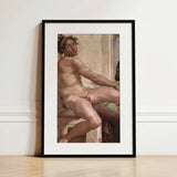 Ignudo - Michelangelo Sacrifice of Noah Art Print / Canvas, 12x17’’ / A3 / Black Frame / Matboard, Posters Prints & Visual Artwork, Toby
