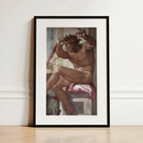 Ignudo - Michelangelo Separation of Earth from Waters Art Print / Canvas, 12x17’’ / A3 / Black Frame / Matboard, Posters Prints & Visual