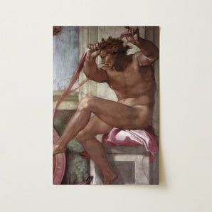 Ignudo - Michelangelo Separation of Earth from Waters Art Print / Canvas, 12x18’’ / 31x46cm / Unframed / no Border, Posters Prints & Visual