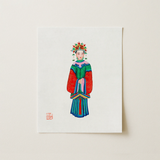 Imperial Princess - Qing Dynasty Fashion Art Print / Canvas, 11x14’’ / 28x36cm / Unframed / no Border, Posters Prints & Visual Artwork,