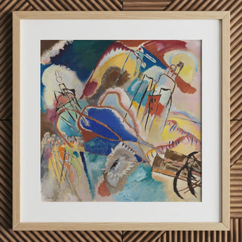 Improvisazione n. 30 (cannoni) - Stampa d'arte di Wassily Kandinsky / Canvas, 12x12’’ / 31x31cm / Cornice naturale / Matboard, Poster Stampe e