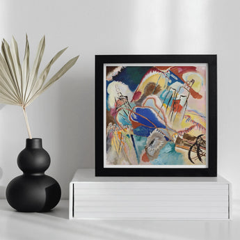 Improvisation No. 30 (cannons) - Wassily Kandinsky Art Print / Canvas Abstract Colorful Artwork Black Frame Dynamic Shapes Patterns,
