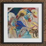 Improvisation No. 30 (cannons) - Wassily Kandinsky Art Print / Canvas Vibrant Abstract Painting Black Frame Bold Strokes Blue, Kandinsky’s,