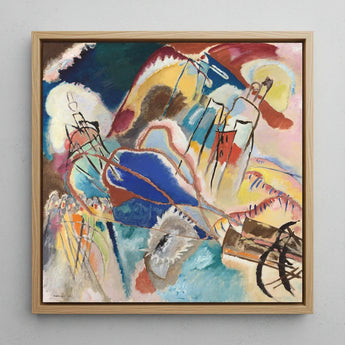 Improvisation No. 30 (cannons) - Wassily Kandinsky Art Print / Canvas Vibrant Abstract Painting Light Wood Frame Bold Strokes, Kandinsky’s,