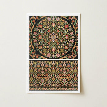 Indian Embroidery - Matthew Digby Wyatt Art Print / Canvas Framed Intricate Symmetrical Floral Mandala Design Warm, 19th-century, Prints